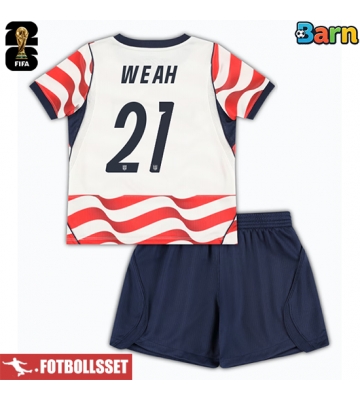Förenta stater Timothy Weah #21 Hemmatröja Barn VM 2026 Kortärmad (+ Korta byxor)